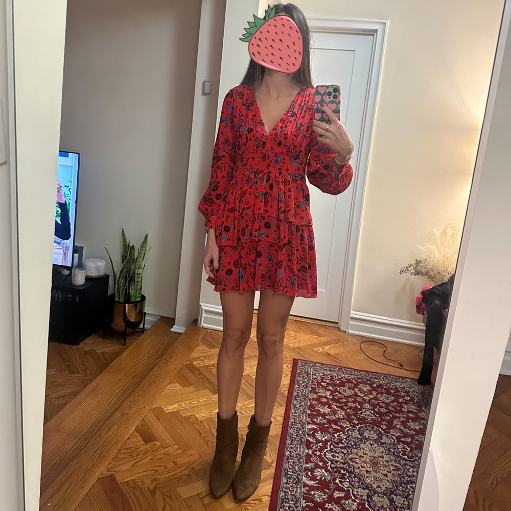 Zara red dress size S